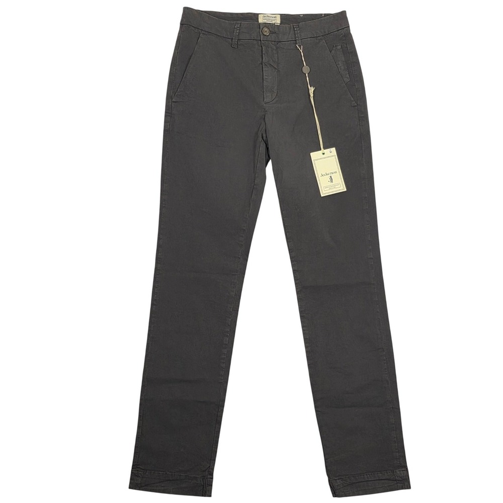 Jeckerson Men's Gray Chino Pants Size 30 Slim Fit Casual Trousers Golf New